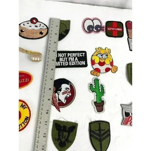 20 PC Assorted Sewing Applique Patches Iron on Sew On NEW Mixed - Picture 2 of 10